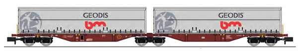 REE Modeles NW-203 - Sggmrss 90 wagon TOUAX + 2 Swap bodies “GEODIS” – Era V-VI